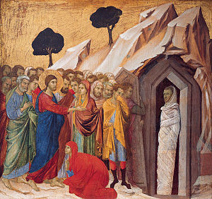 300px-'The_Raising_of_Lazarus',_tempera_and_gold_on_panel_by_Duccio_di_Buoninsegna,_1310&ndash;11,_Kimbell_Art_Museum.jpg