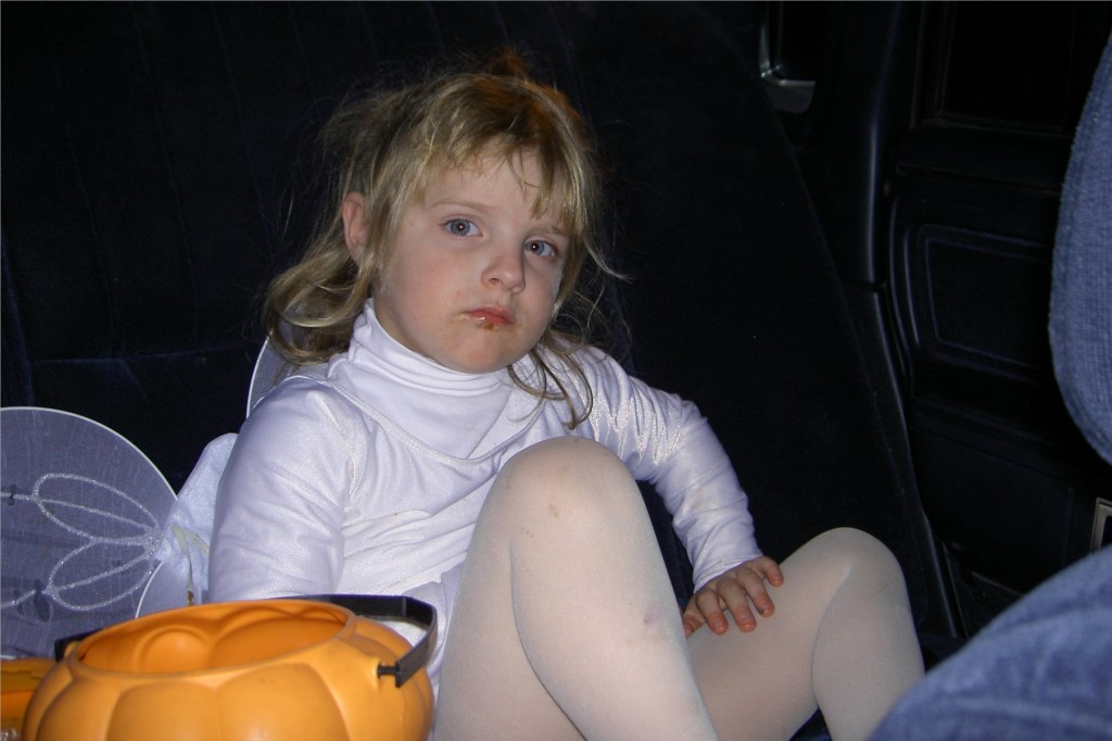 Morgan after trick or treating