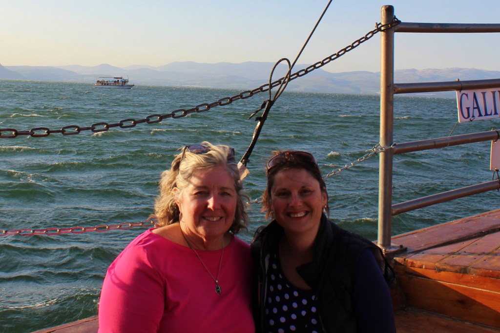 Jan and Amy on the Sea of Galilee