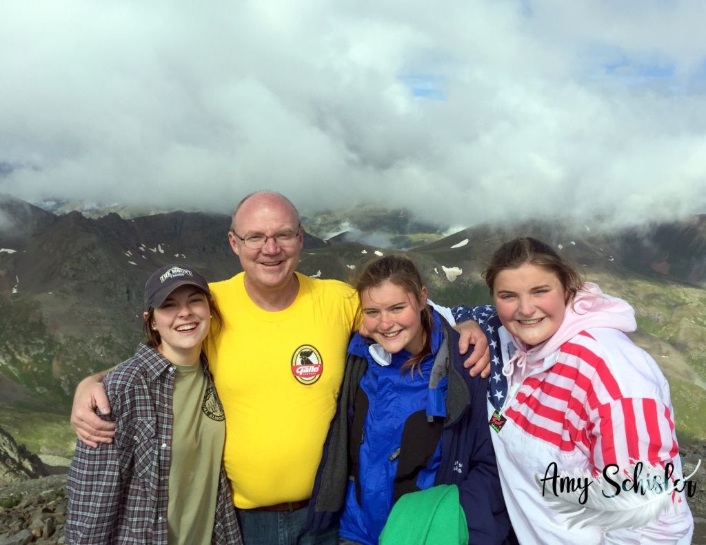 Ken and the girls at Handies Summit