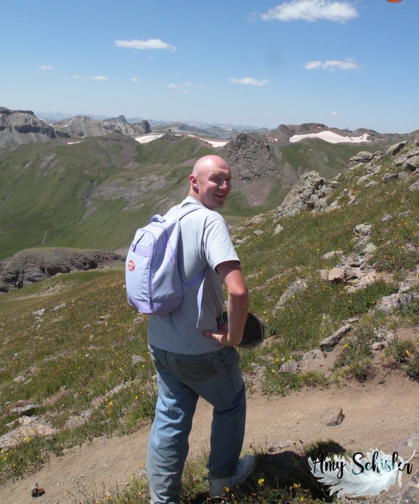 Ken wearing our American Girl Backpack, a must for climbing 14ers!