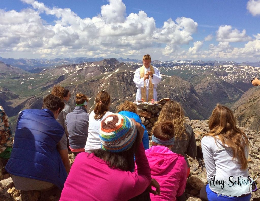 Celebrating Mass at the peak of Sunshine