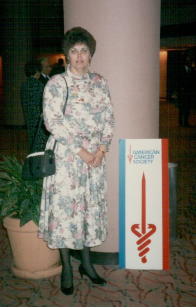 Mom at the Cancer Society Convention in 1992